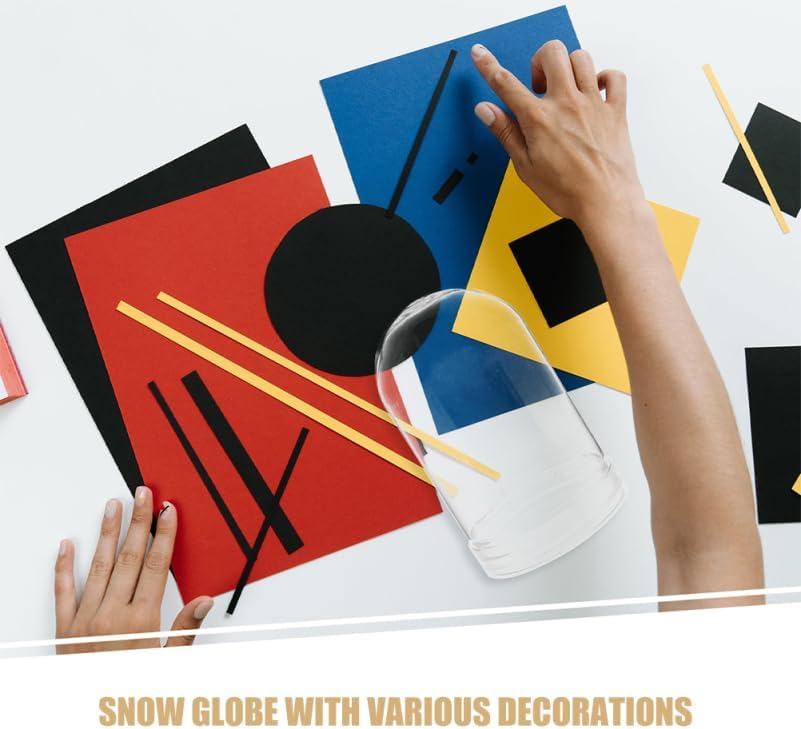 6Pcs Snowflake Globe Clear Plastic Water Globe DIY Arched Christmas Decoration