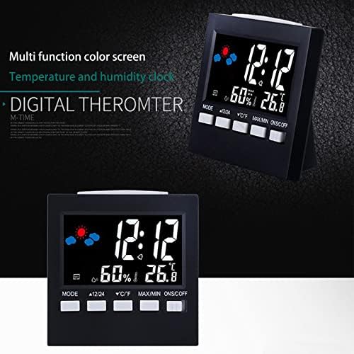 Lovskoo Digital Clock Alarm with Colorful Screen and Weather Display