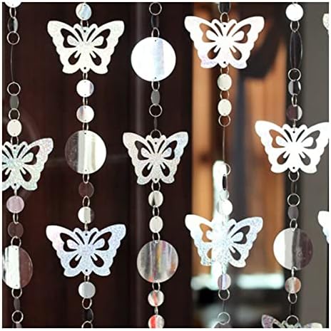 QueenBox 5Pcs 394in Butterfly Sequin Curtain