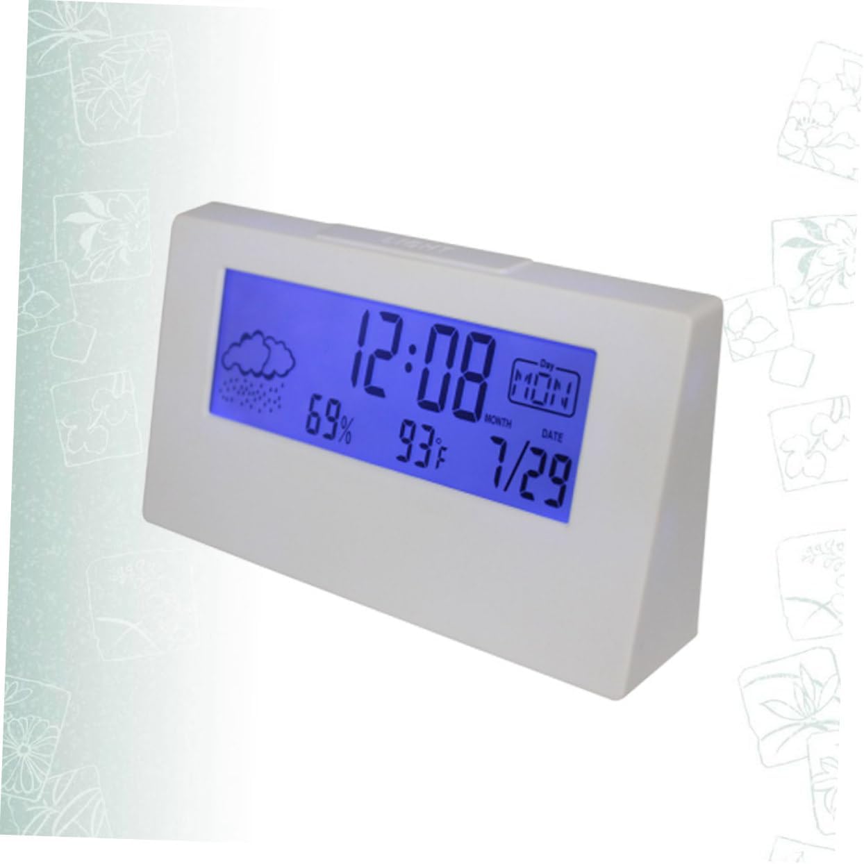 LCD Weather Alarm Clock with Temperature and Humidity Monitor