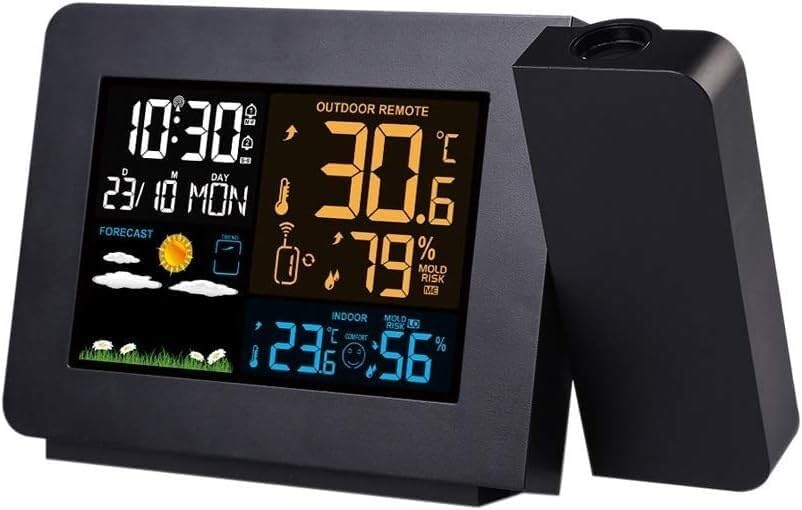 YUSIWOAL Weather Forecast Alarm Clock with LCD Display