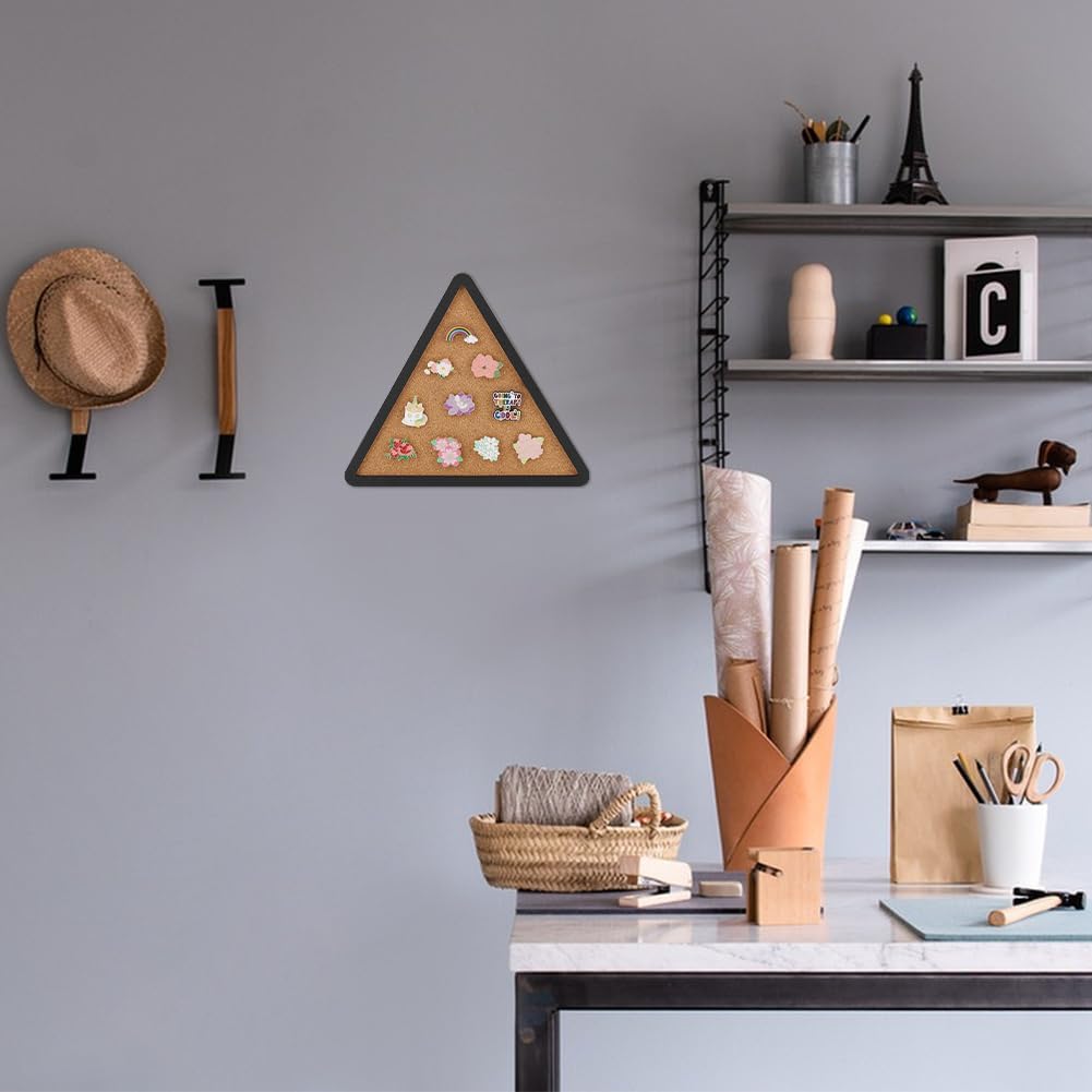 UNICRAFTALE Black Wall Mounted Cork Board for Brooch Pin Storage and Home Office Decor