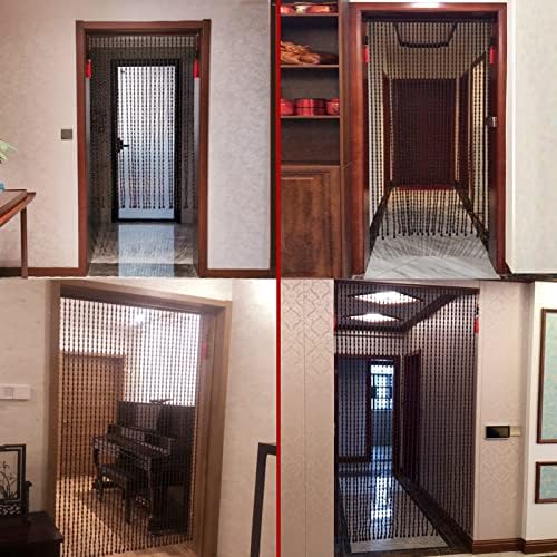 Wooden Beaded Door Curtain Screen with 21 Strands