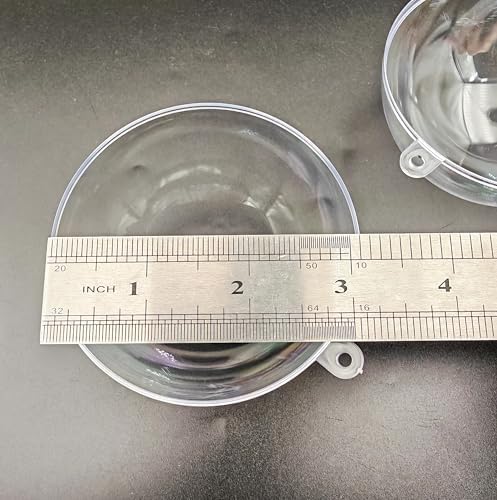 YOZIEMQ Acrylic Hollow Ball Set 8cm 10PCS Clear Ornaments for Christmas Wedding Party Decor