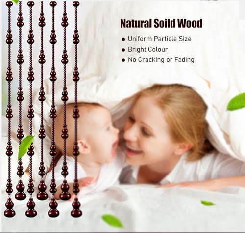 NEVKA Beaded Curtain Room Divider 25 Strands 155cm Long