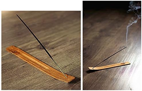 TRENDBOX 20pcs Plain Wood Incense Holder Burner Ash Catcher