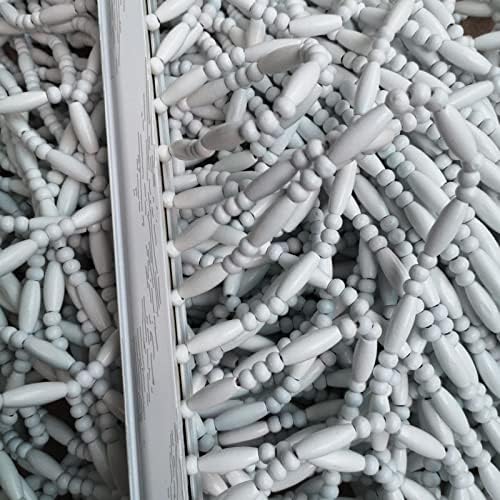 LEOSXA Hanging Wooden Beaded Door Curtain Screen