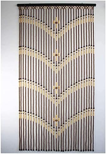 ZHOUXIAO Bamboo Wood Beaded Curtain for Doorways