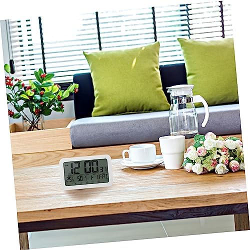 NOLITOY Display Digital Alarm Clock with Temperature and Humidity Multi-Function Wall Clock for Home and Office