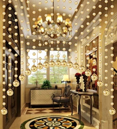 OKUOKA Crystal Beaded Curtain 160cm Wide Decorative Panel