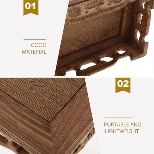 Ipetboom Wooden Seat Table Lamp Teapot Base Display Stand