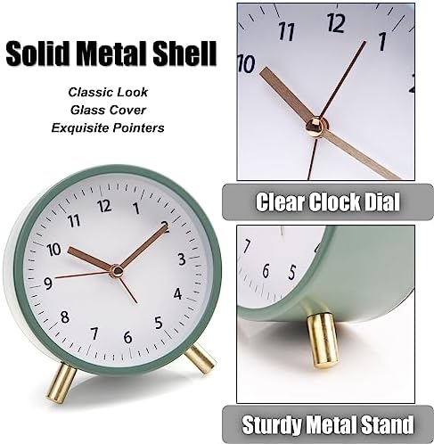 AOLOX 45 Inch Bedside Analog Alarm Clock with Backlight