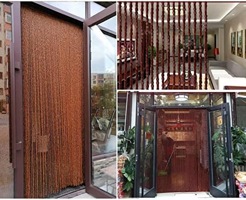 Bamboo Beaded Curtain for Doorway Room Divider with Fittings
