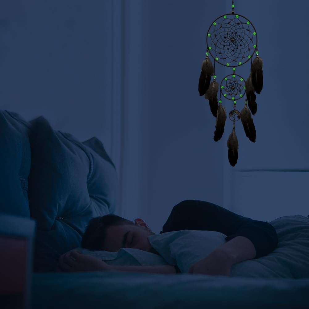 Dream Catcher with Luminous Beads Wall Decor