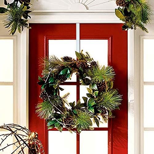 AnapoliZ 15 Inch White Wreath Door Hanger