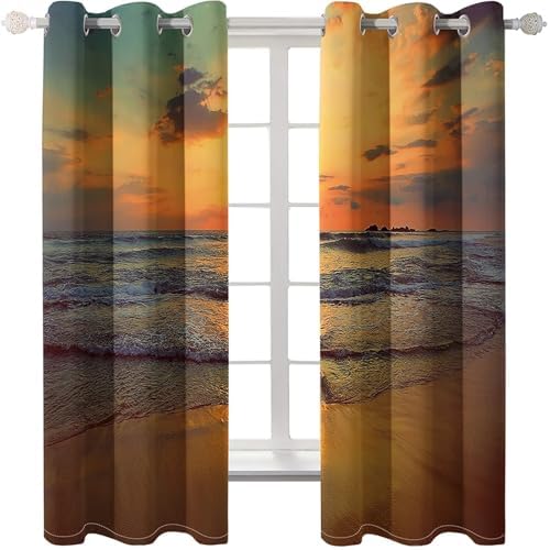Homxi 2 Panel Blackout Drapes for Living Room and Balcony