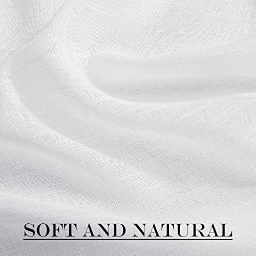 NICETOWN Sidelight Sheer Door Curtain - 26 x 50 Inch White