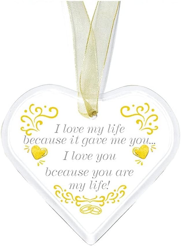 SAIYI K9 Crystal Handmade Heart Hanging Ornament Gift for Mom and Couples