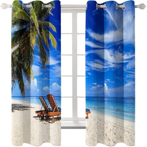 Homxi Blackout Curtains 2 Pack 40W x 63H In