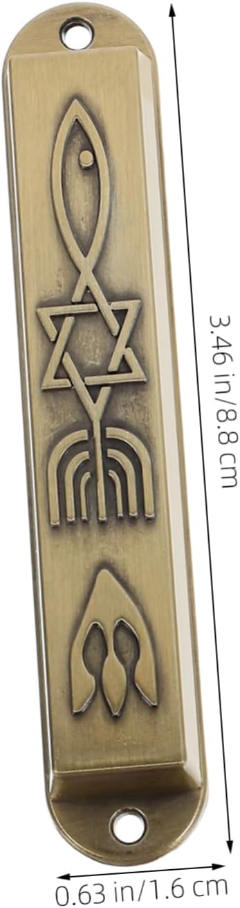 Ipetboom Metal Mezuzah Ornament 2-Piece Set for House Decor