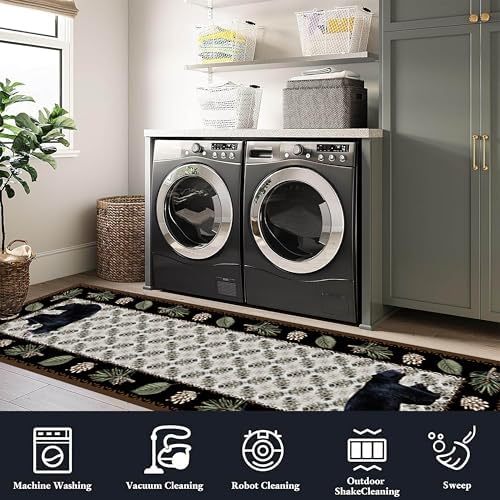 Rustic Bear Runner Rug 2x7ft Vintage Cozy Hallway Decor