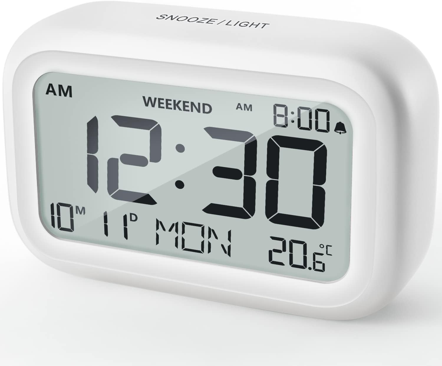DOOMAY Digital Alarm Clock Bedside with LCD Display