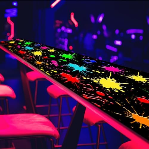 Haull Neon Dance Floor Glow in the Dark Runner UV Reactive Blacklight Party Decor
