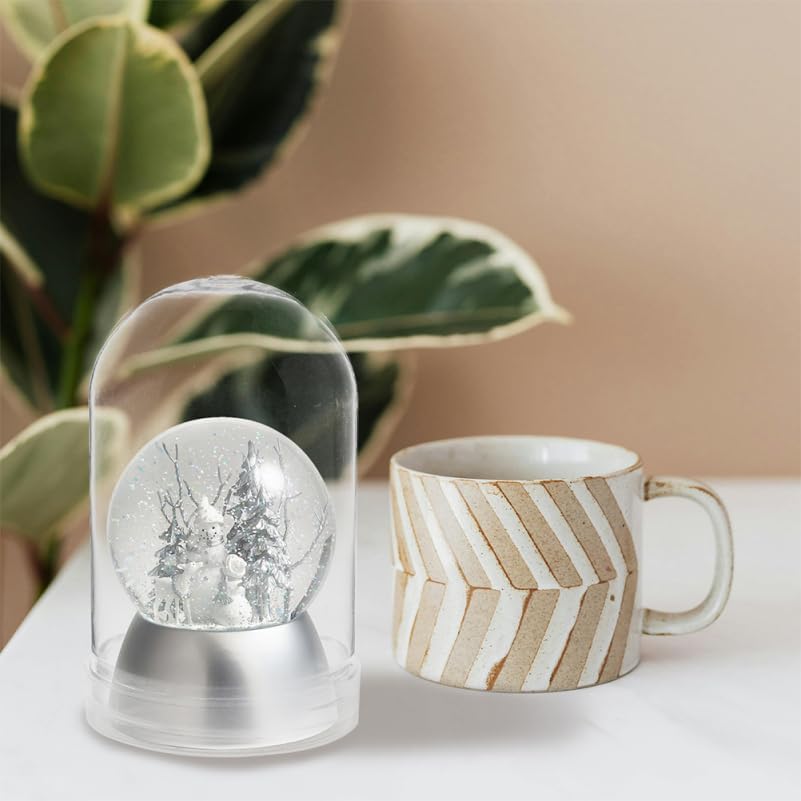 6Pcs Snowflake Globe Clear Plastic Water Globe DIY Arched Christmas Decoration