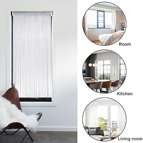 Fly Curtain Beaded Door Curtain 79x39 Inch Grey Door Screen