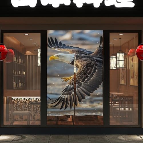 Bald Eagle Flying Thermal Door Curtain 57x17 Inch