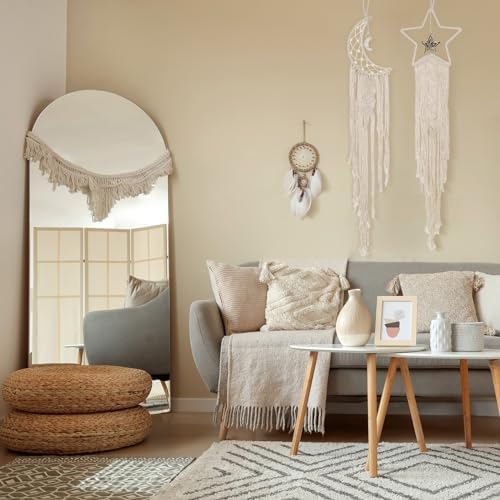 Uxcell 2 Pcs Star Moon Dreamcatcher Handmade Wall Hanging