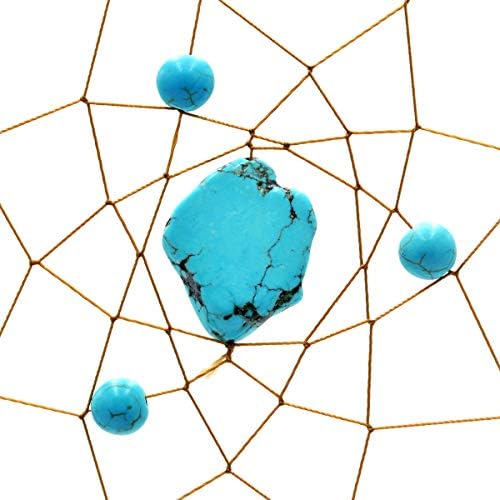 Urdeoms Dream Catcher Wall Decor for Bedroom and Room Decor with Turquoise and Feathers