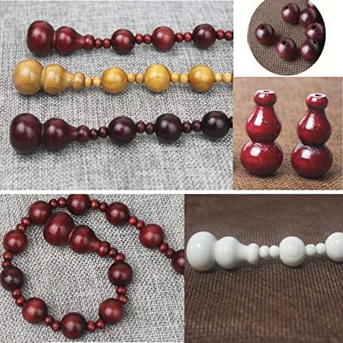 Natural Wood Bamboo Beaded Curtain for Bedroom Privacy 1