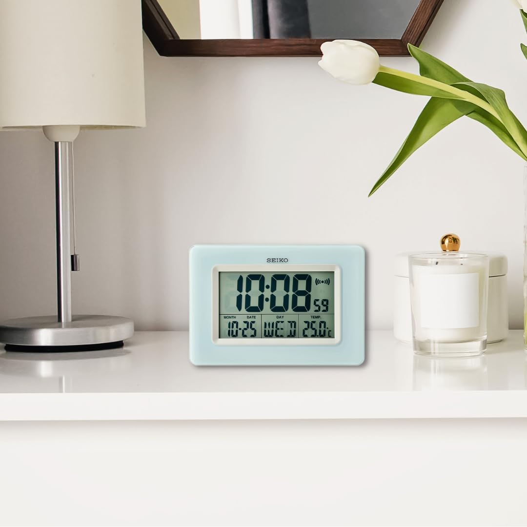 Seiko Yanai Light Blue Alarm Clock