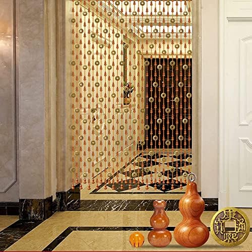 Tophacker Beaded Curtain Natural Wooden Beads Door String