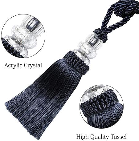 BEL AVENIR 4 Pack Crystal Curtain Holdbacks 1