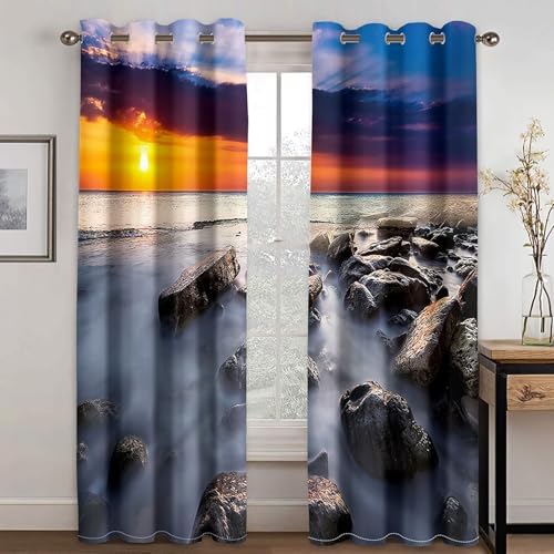Homxi Curtains Dining Room 2 Panels Set Blackout