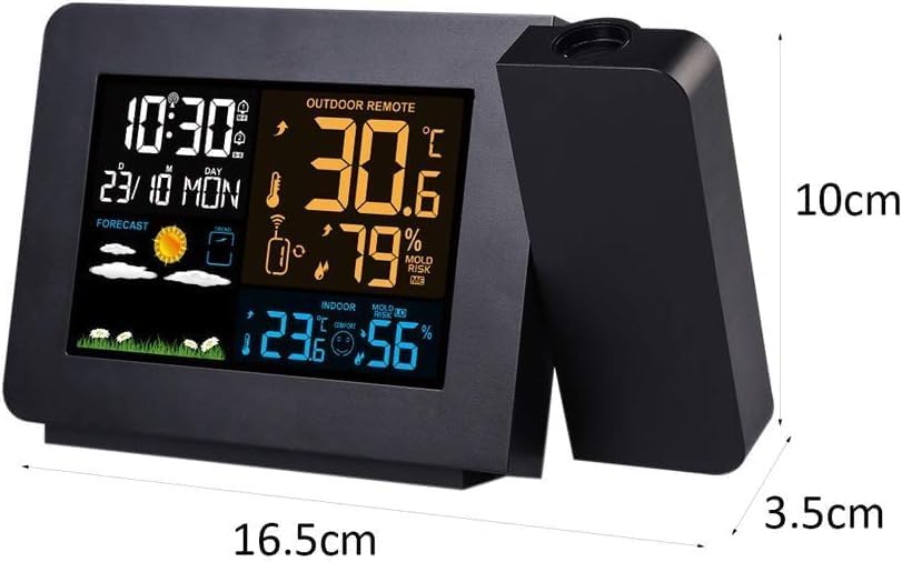 YUSIWOAL Weather Forecast Alarm Clock with LCD Display