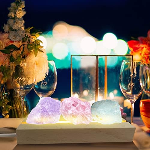433 Inch Rectangle Wooden LED Display Pedestal Stand 4 Pcs
