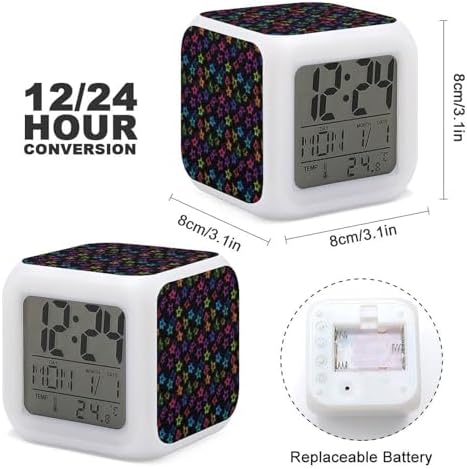 Novastar Colorful Stars Print Led Alarm Clock