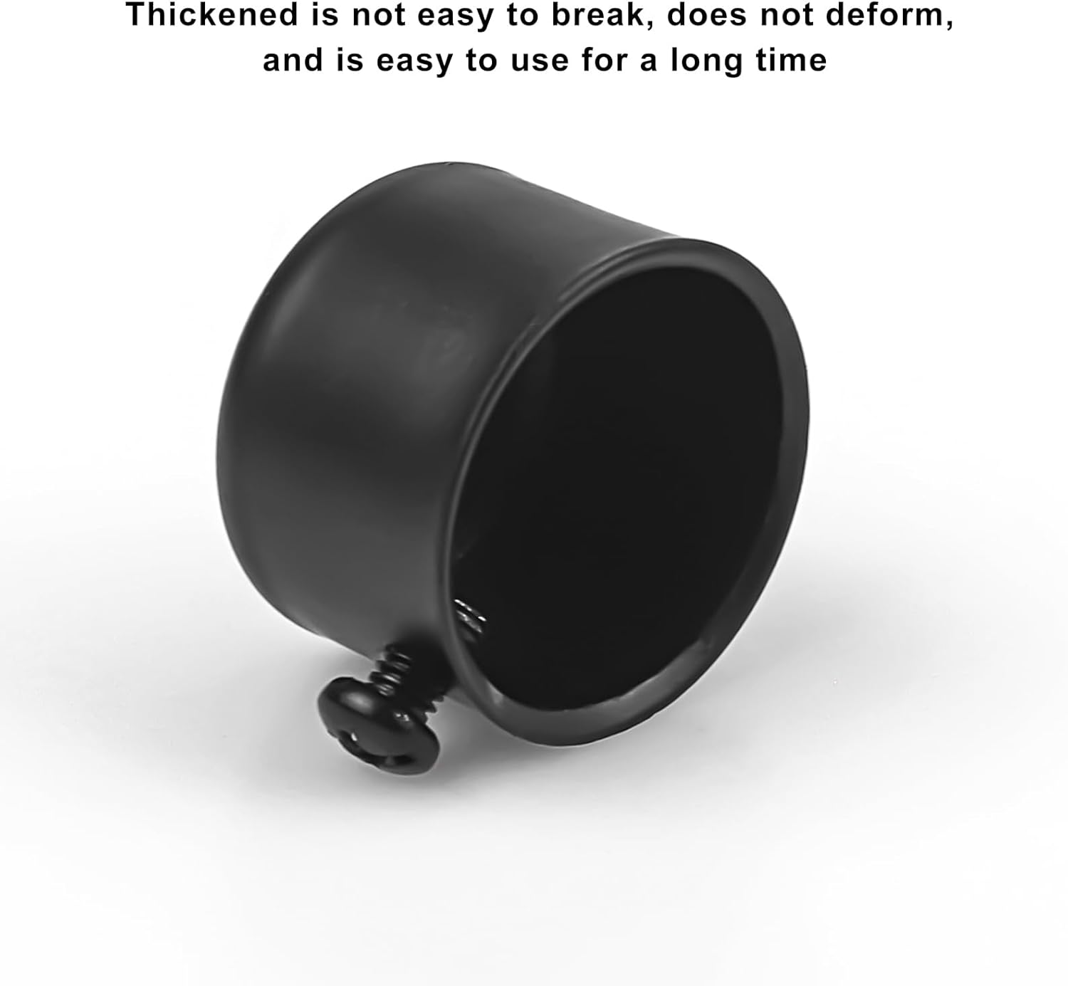 Curtain Rod Ends with Fixing Screws Black Durable 22mm Diameter