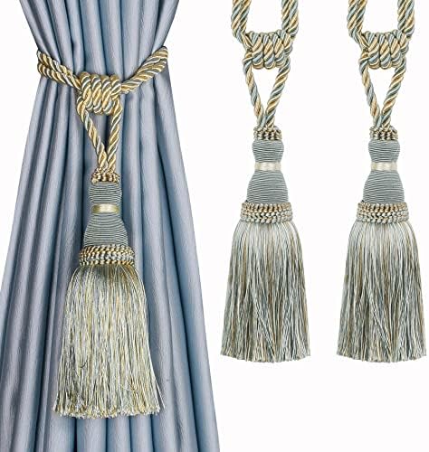 BEL AVENIR 2 Pack Curtain Tiebacks with Tassels
