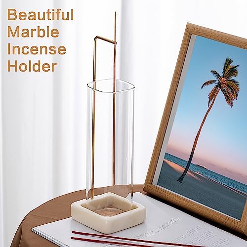 Unique Marble Incense Stick Holder Anti-Ash Flying 100 Mess-Free