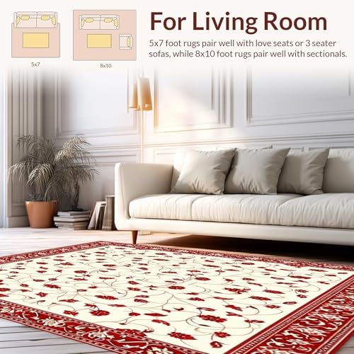Ultra Soft 3x5 Area Rug Non Slip and Stain Resistant