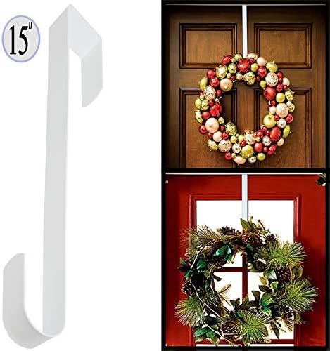 AnapoliZ 15 Inch White Wreath Door Hanger