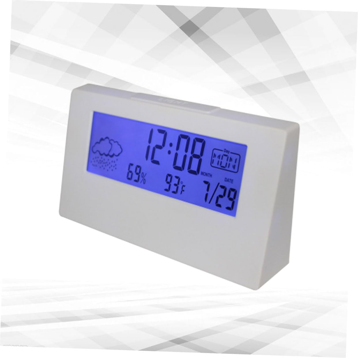 LCD Weather Alarm Clock with Temperature and Humidity Monitor