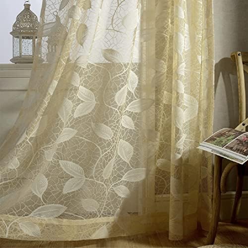 Modern Minimalist European Pastoral Style Solid Color Jacquard Semi Sheer Curtains