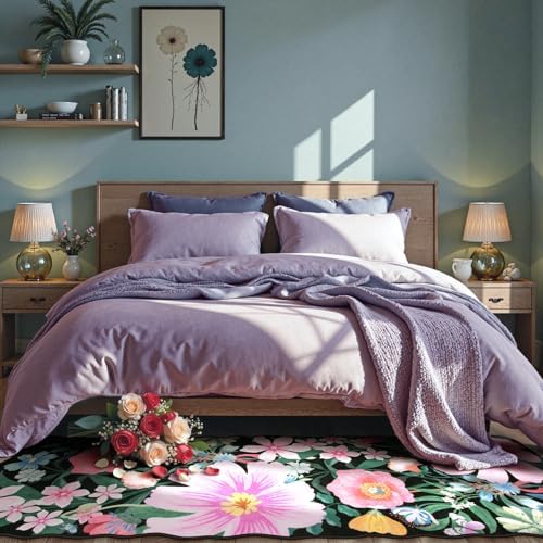 Floral 2x6 Washable Rug Runner with Non-Slip Backing