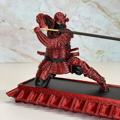 Japanese Samurai Incense Holder with Storage Box