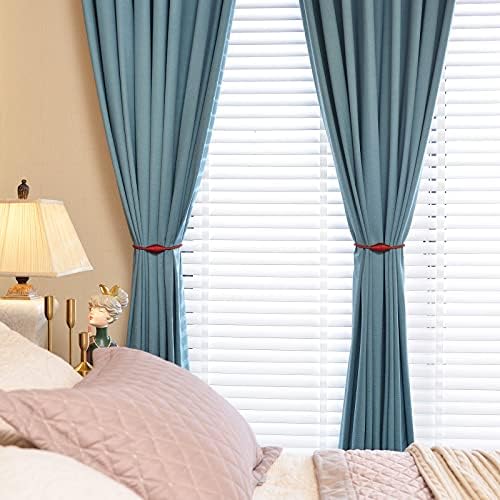 NICEEC 2 Pack Magnetic Curtain Tiebacks Red